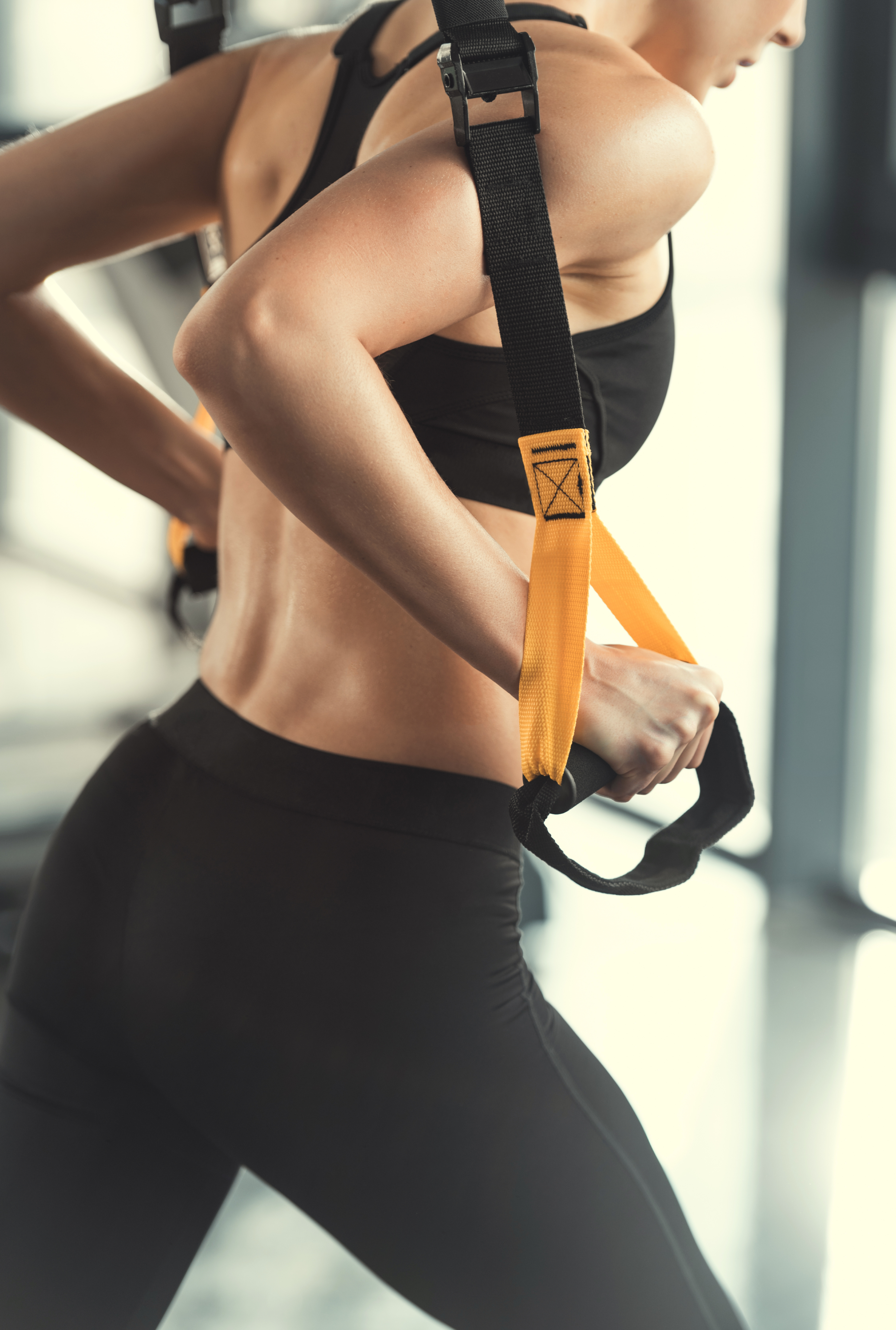 stretching woman